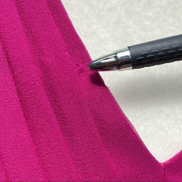 Ann Taylor Formal  Dress Fuchsia Poly Blend 6P - Picture 7 of 10
